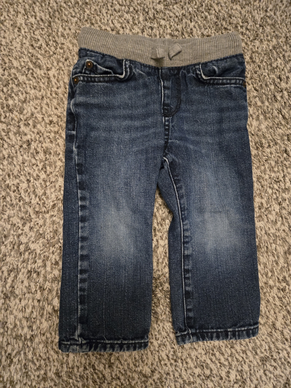 The Children's Place 18-24 Mos Dark Blue Denim Jogger Jeans